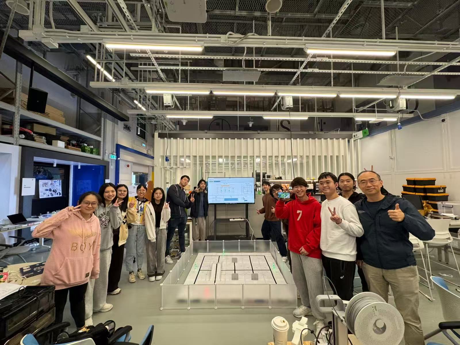 Students testing the prototype in a HK UG course.